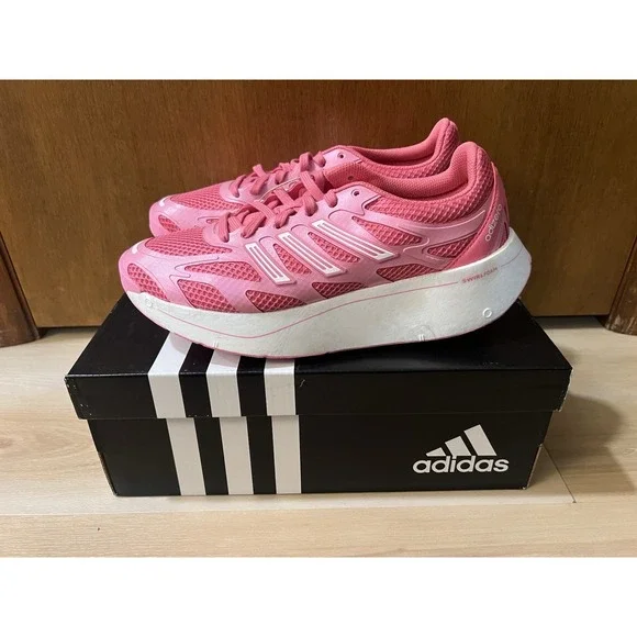 New in Box Adidas Adizero Aruku J Pink Comfy Athletic Shoes JP6867 Size‎ 7 Mens