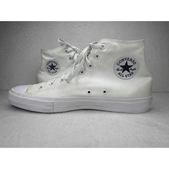 Converse Chuck‎ Taylor All Star Canvas Pro HiTop All White Men 10.5/Women 12.5
