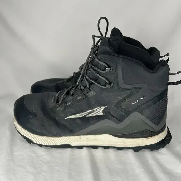 Altra Men's Lone Peak All-WTHR Mid 2 Trail Sneakers, Black, US 12 Hiking Boots