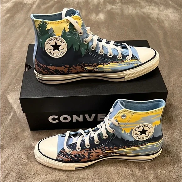 Nee Mens size 9.5 CONVERSE Wilderness pattern high tops. Limited Edition