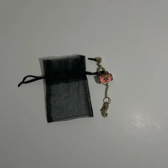 Pink and Gold Phone Charm