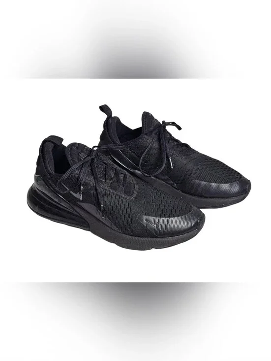 Nike Air Max 270 Triple Black Men 11.5 Running Shoe Sneakers AH8050-005 Athletic