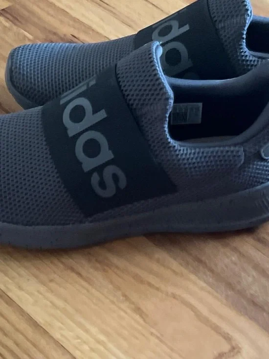 adidas Gray Slip-On Mesh Athletic Shoes