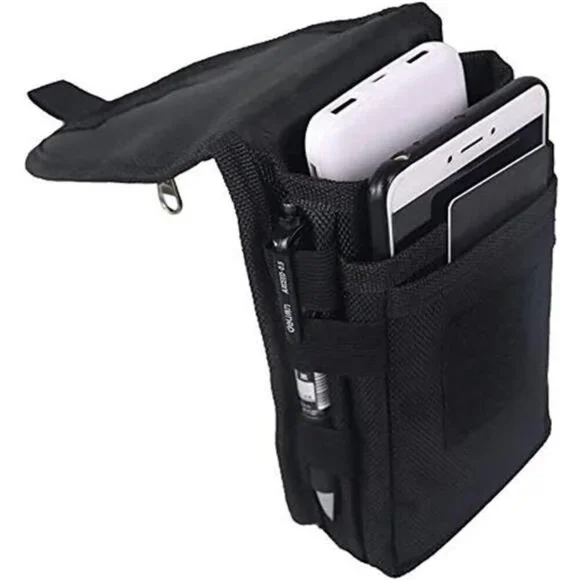 Dual Cell Phone Pouch/Holsters for Men Belt, Multi-Purpose Phone Belt Pouch