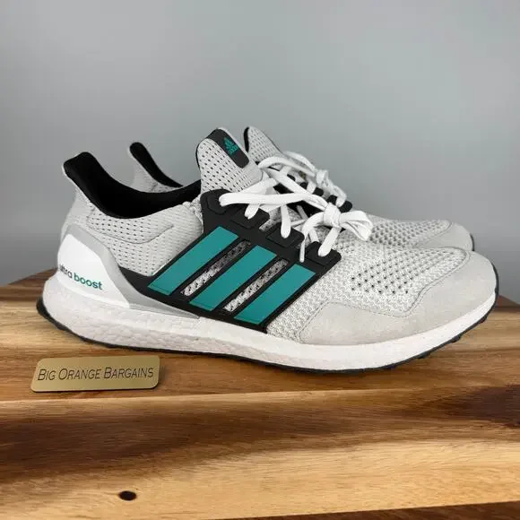 Adidas UltraBoost 1.0 White Pure Teal Running Shoes Men’s Size 12 JQ0823 NEW