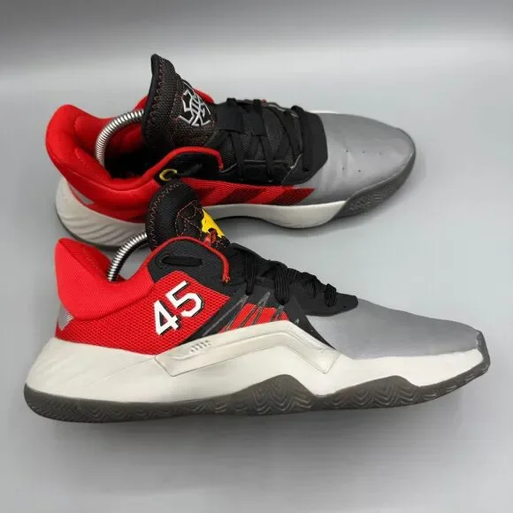 Adidas DON Issue1 Sneakers Gray Red Basketball Shoes Mens Size 9