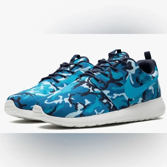 Nike Rosherun Print Dark Electric Blue