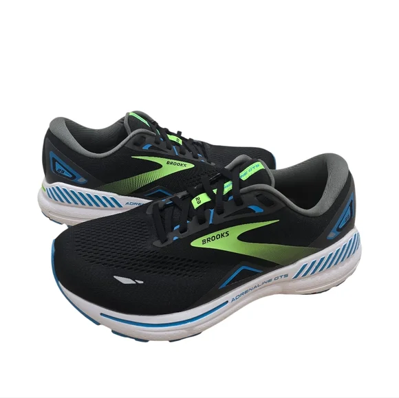 Brooks MEN'S ADRENALINE GTS 23 Black/Hawaiian Ocean / Green