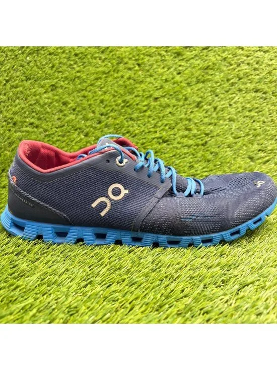 On Cloud X Mens Size 9.5 Navy Blue Athletic Running Walking Shoes Sneakers