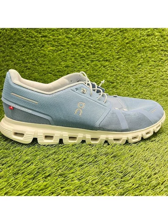 On Cloud 6 Mens Size 14 Blue White Athletic Running Walking Shoes Sneakers
