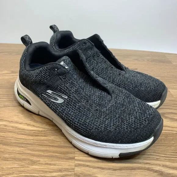 Skechers Shoes Mens Size 9 WW‎ Wide Arch Fit Paradyme Knit Sneakers Black 232041