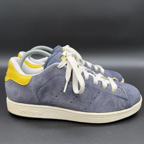 Adidas Men's Size 9 Blue Suede Yellow Leather Skateboarding Shoes