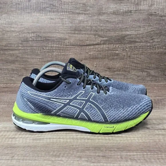 Asics GT 2000 10 Men's Size 9 Gray Black Green Running Shoes 1011B185