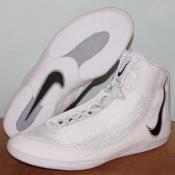 Nike Inflict 4 Wrestling Shoes Mens 10 White Black
