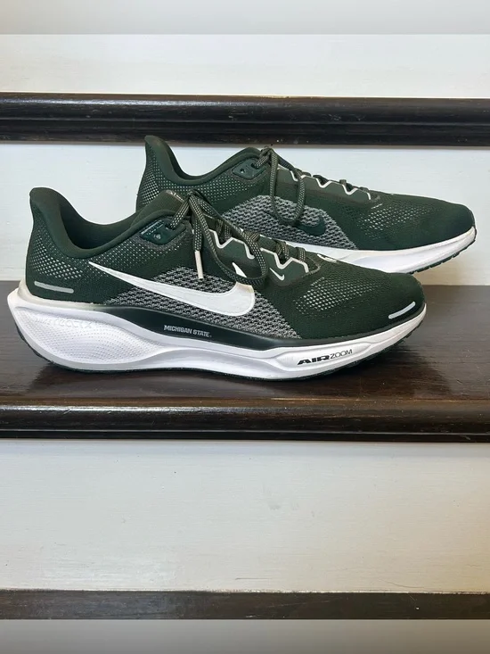 Michigan State Football Nike Air Zoom Pegasus 41 Mens 11.5 Green Team Issued MSU