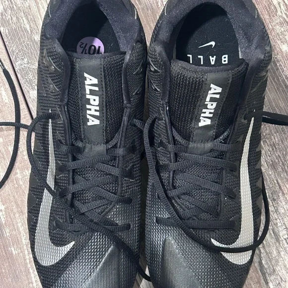 Nike Alpha Men’s Black Football Cleats 10.5 NEW NO TAGS