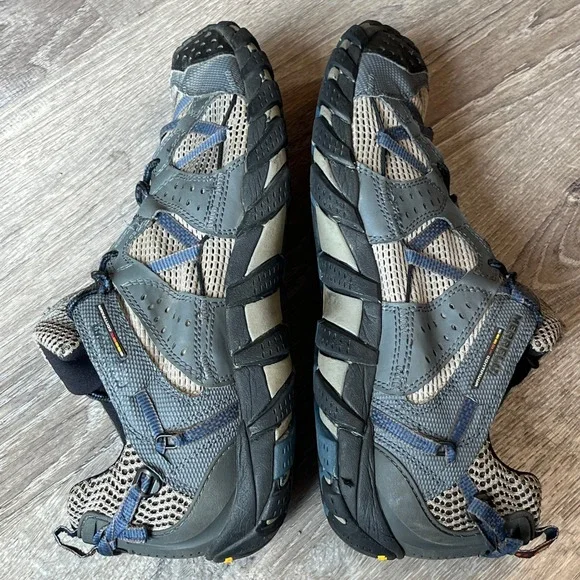 Merrell Waterpro Maipo Grey Blue Hiking Water Shoes Vibram Mens 10.5 J80065