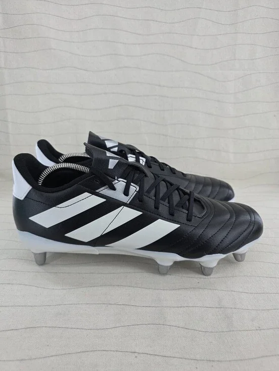 Adidas Mens Kakari SG Rugby Black White Metal Cleat Athletic Shoes IE3204 Sz 11