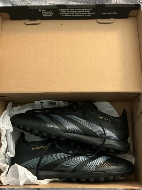 adidas Predator Men's Black with Gray Accents Turf Shoes