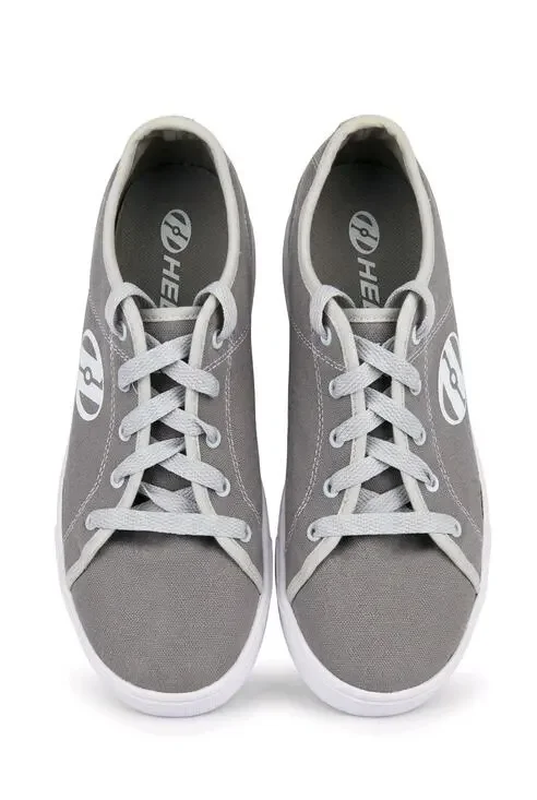 Heelys Pro 2.0 Canvas Skate Shoes Men's Size 7 Gray White HES10455 With Wheels