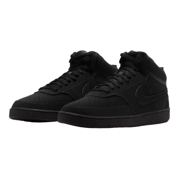 Nike Court Vision Mid Triple Black Sneaker Shoe CU6620-001 Suede Men’s 11.5, NEW