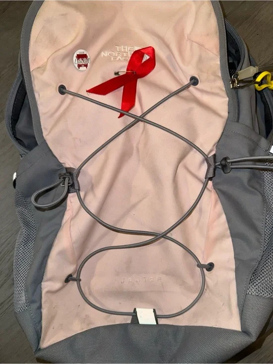 The North Face Jester Backpack - Light Pink and Gray