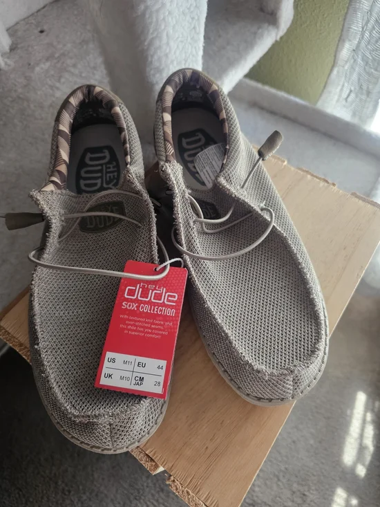 Hey Dude Men's Wally Slip-On Shoes in Taupe
