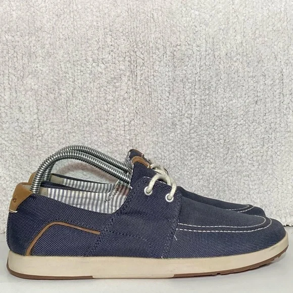 Clarks 1825 Men's Denim Blue Canvas Casual Deck Loafer Boat Shoes Size US 8.5 M