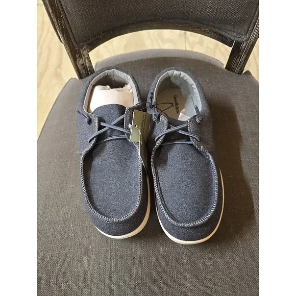 Goodfellow & Co Mens Boat Shoes Navy Blue Denim Slip On Loafers Size 7 NIB‎