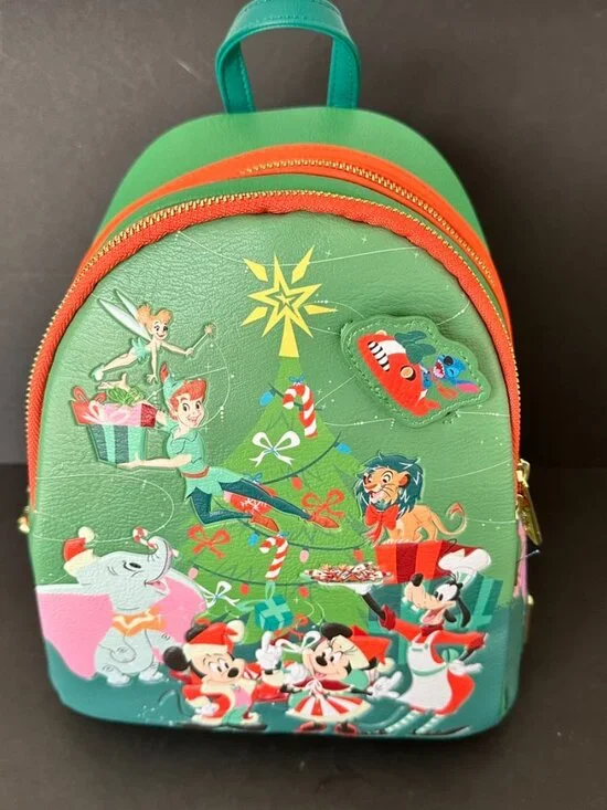 Disney Parks X Loungefly 2023 Classic Christmas Glow In Dark Holiday Backpack