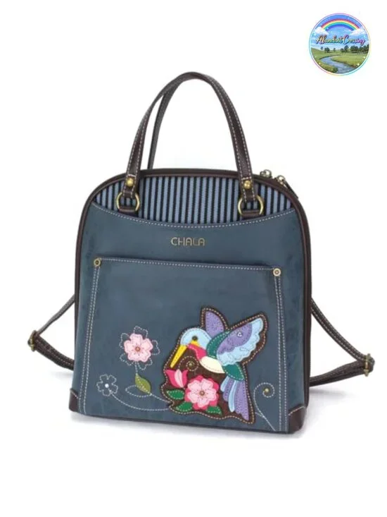 Convertible Backpack Purse with Adjustable Strap - Faux Leather Canvas