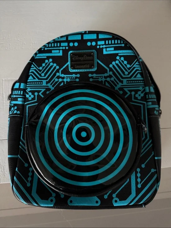 Loungefly Black and Teal Circuit Board Backpack
