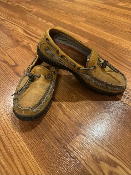 Men's Sperry Casual Tan Leather Top Sider, Lace Detail 1 Eye, Hard to Find, Rare