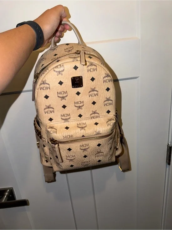 MCM studded visetos backpack