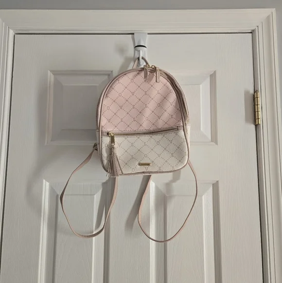 Elegant Pink and Cream Love Mini Backpack