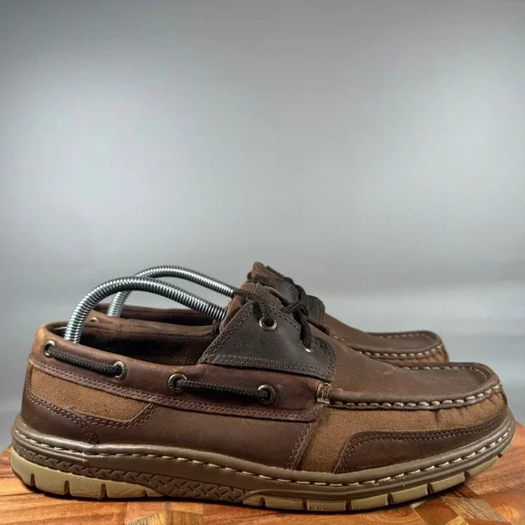 Sperry Top-Sider Mens Billfish 3-Eye Boat Shoes Brown Leather STS16687 Size 9.5M