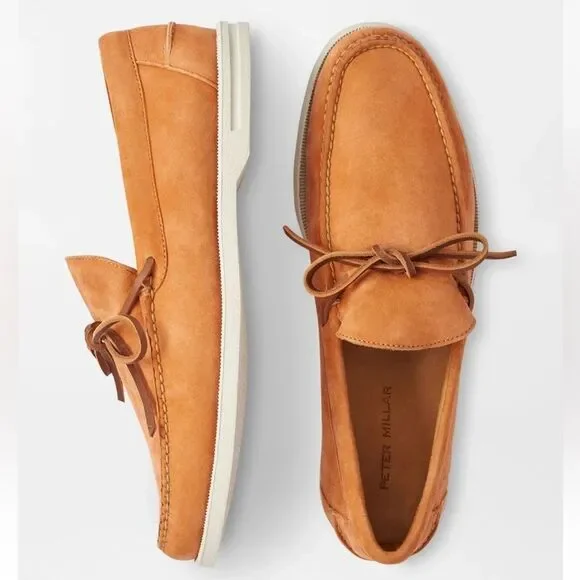 Peter Millar Excursionist Boat MS24XF20 Papaya Loafer Shoe