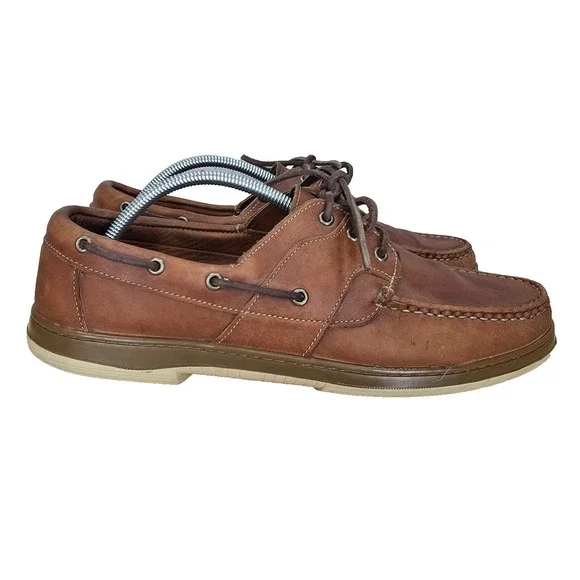 Allen Edmonds Eastport Boat Shoes Mens 12 Wide Brown Leather Slip On Loafers