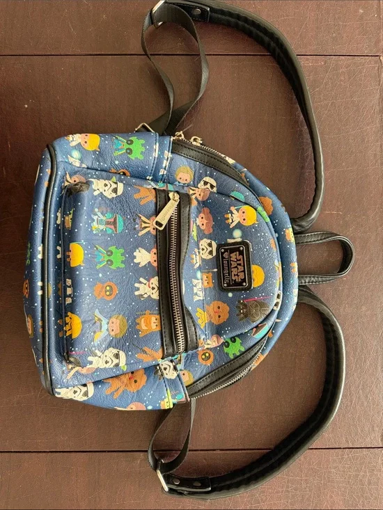 Loungefly Blue Star Wars Character Mini Backpack Disney