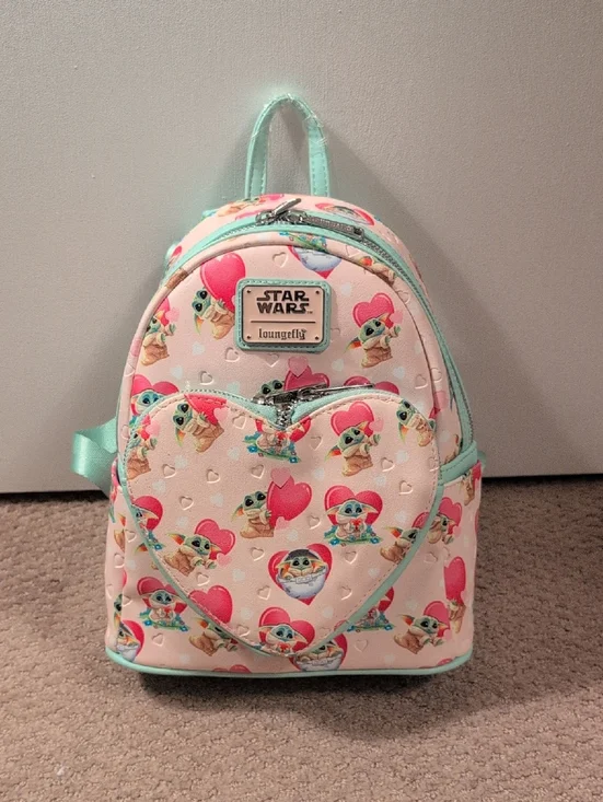 Loungefly Star Wars Grogu Heart Mini Backpack