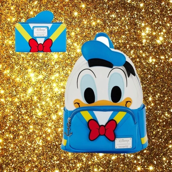 Loungefly Donald Duck Cosplay Mini‎ Backpack and Wallet