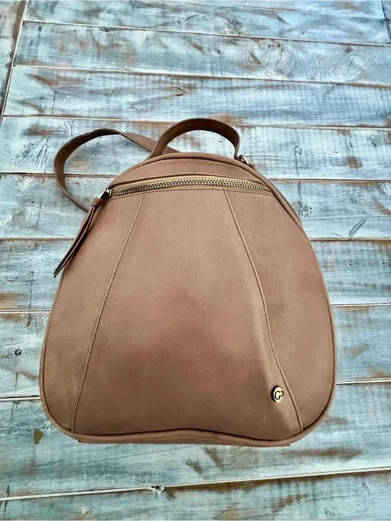 German Patiño Colombian Leather Backpack | Genuine Leather | Taupe Blush | Handm