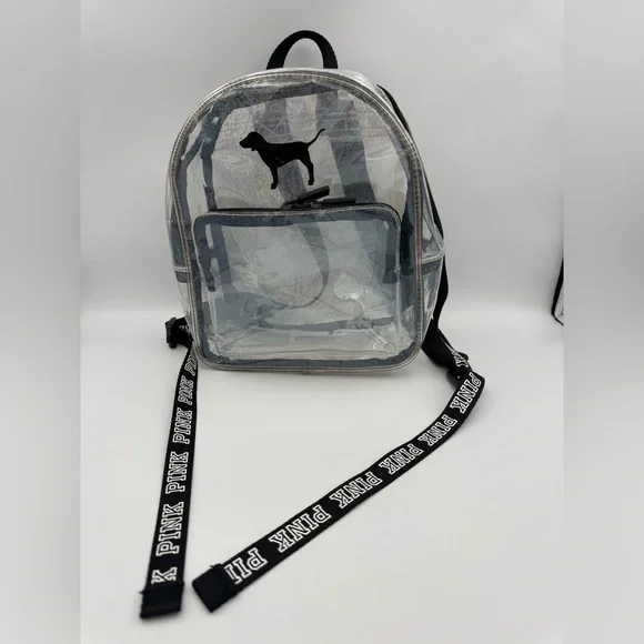 Victoria’s Secret PINK Clear Glitter Mini Backpack Concert Stadium Bag‎