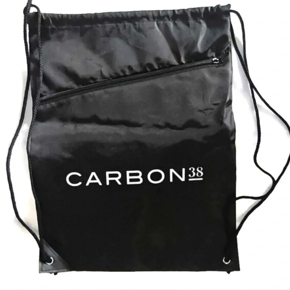 Carbon38 Black Drawstring Bag‎