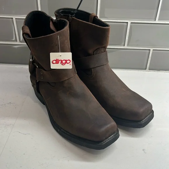 Dingo Men’s  Side Zipper Harness Rev Up Boots‎ DI19094 Size 12 EW NWOT