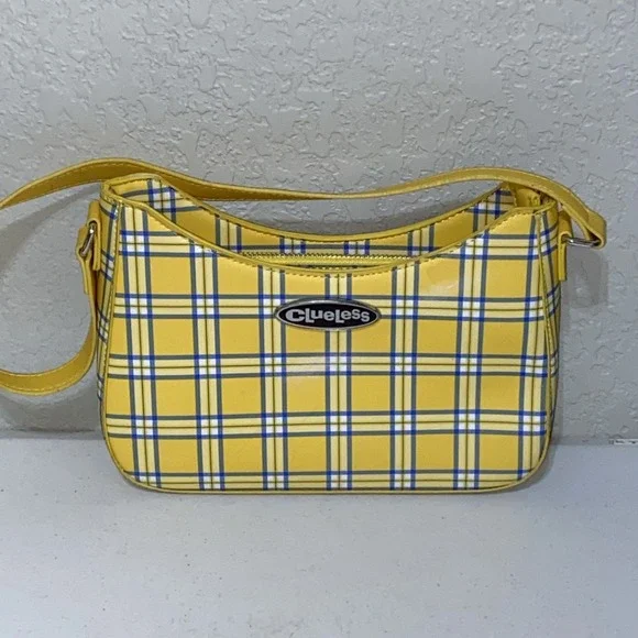 Cher Clueless Movie Celebration Classic Yellow Blue Plaid Purse Shoulder Bag