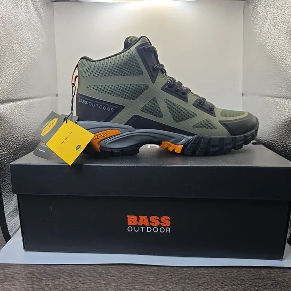 Bass Outdoor Vibram‎ Peak Seamless Hiker Mid Green Boots Mens 7 BA22TV01 NEW