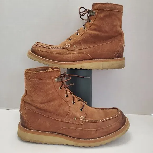 Ariat Buckshot Lacer Cowboy Boots Men’s 10D Tan Suede Lace Up 10010269