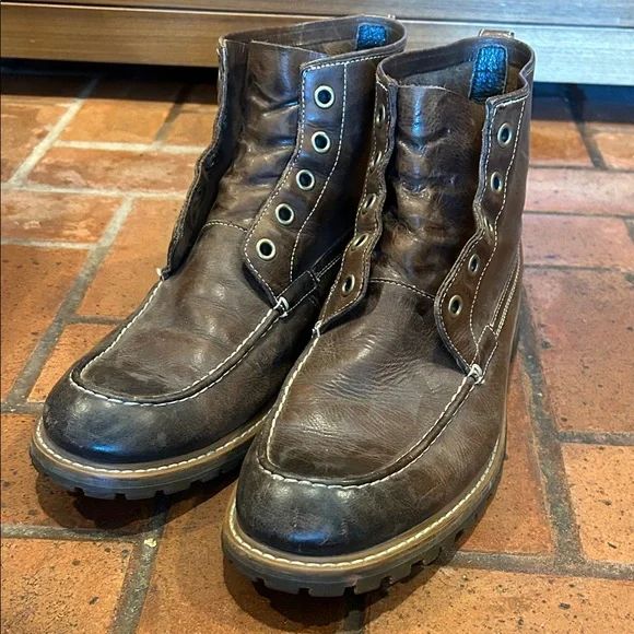 John Varvatos Brown Leather Men's Boots