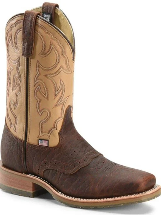 Double H Square Steel Toe Western Boots Bison Men's 8